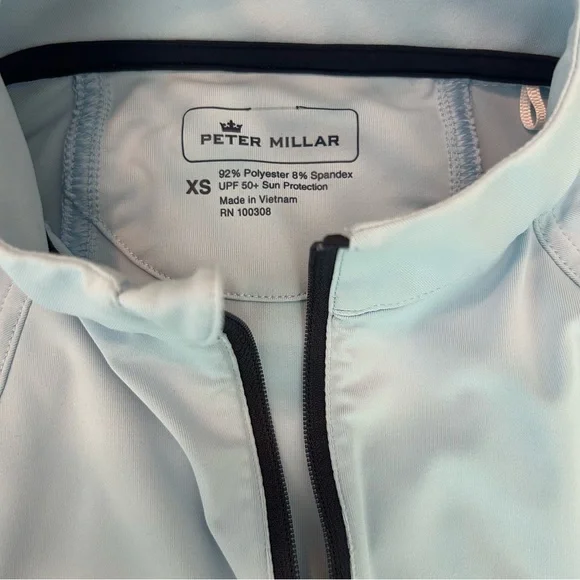 PETER MILLAR Women's  UPF 50+ Sun Protection 1/4 Zip Pullover XS Navy Blue Golf - Picture 16 of 16